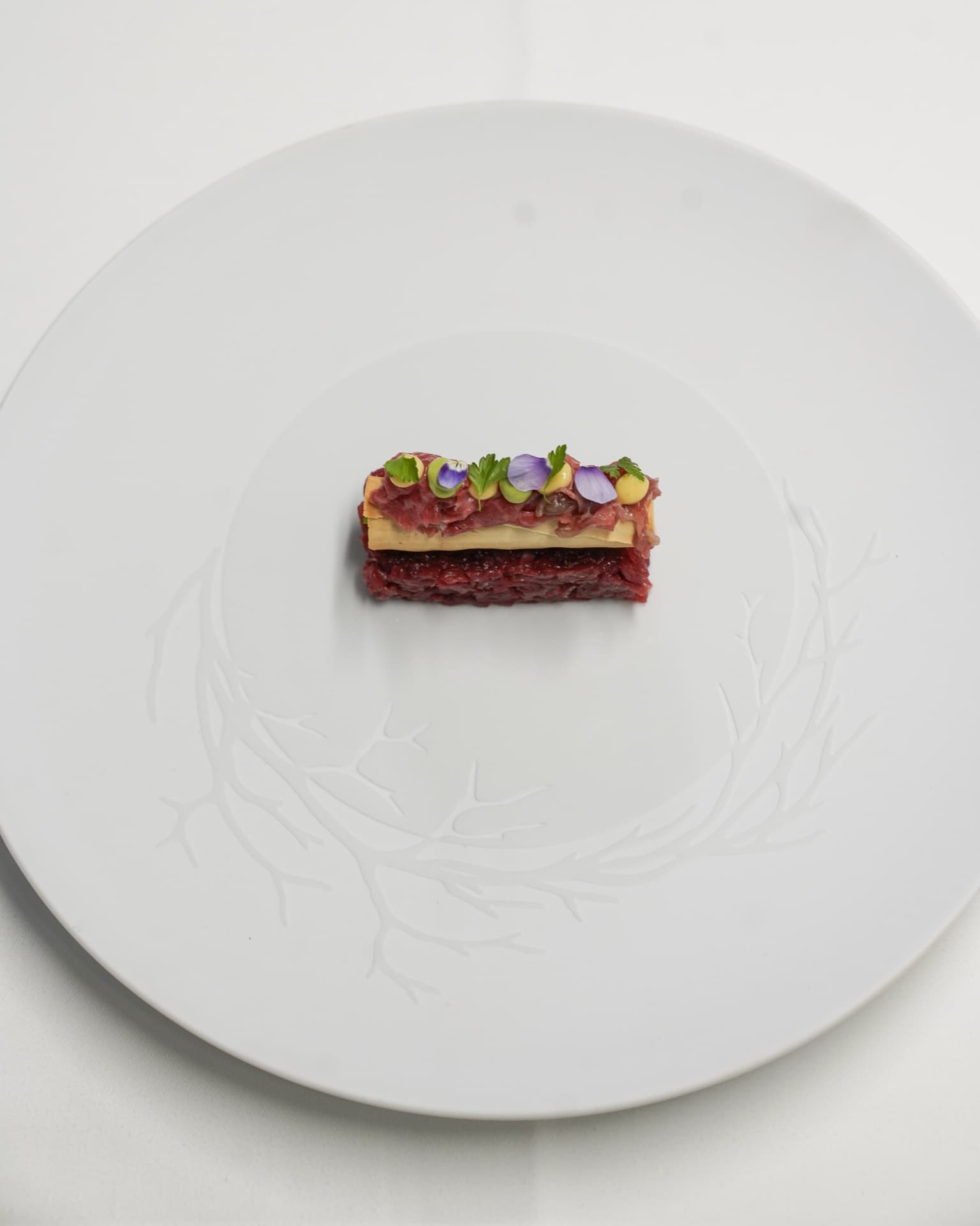 Een verfijnd gerecht uit het kerstmenu van 't Pure Genot